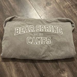 Bear springs camp green hoodie
